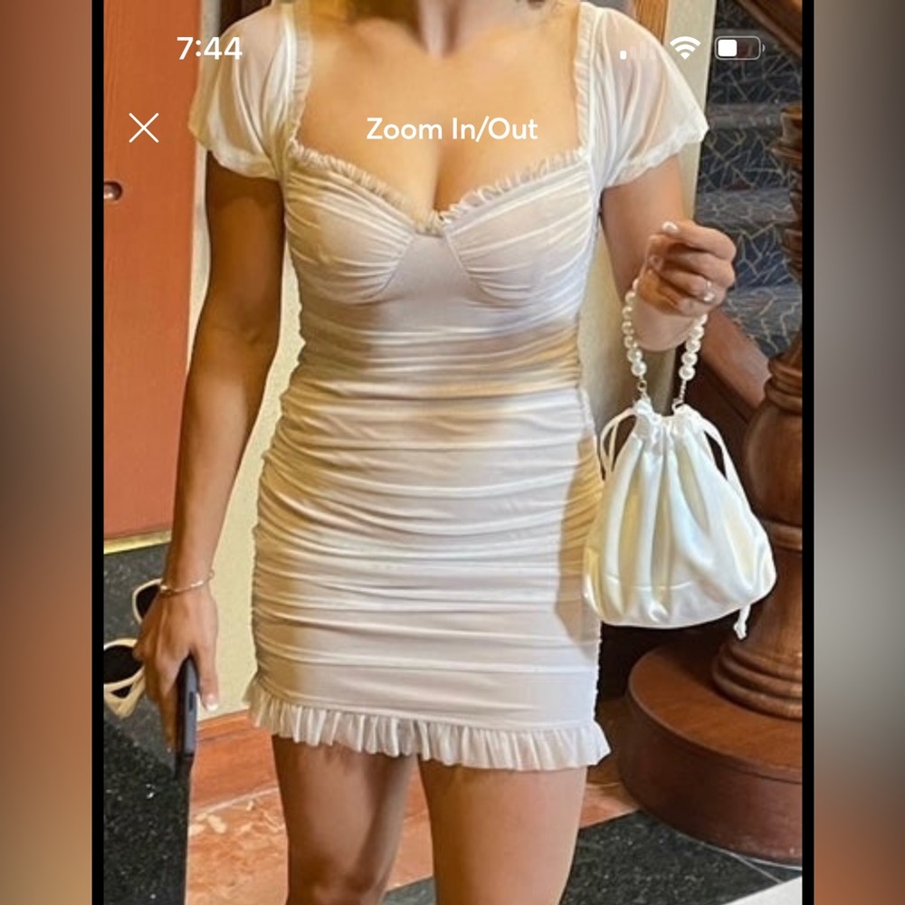 White/Nude Dress - Picture 3 of 3